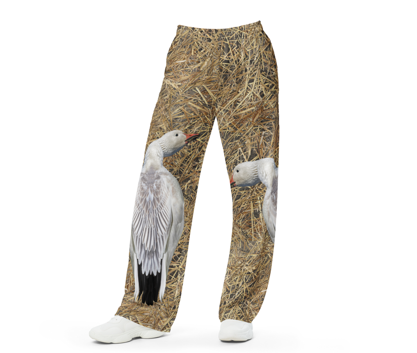 Snow Goose on Prairie Stubble Full Cover Pants - Decoy Wear by Ongaro