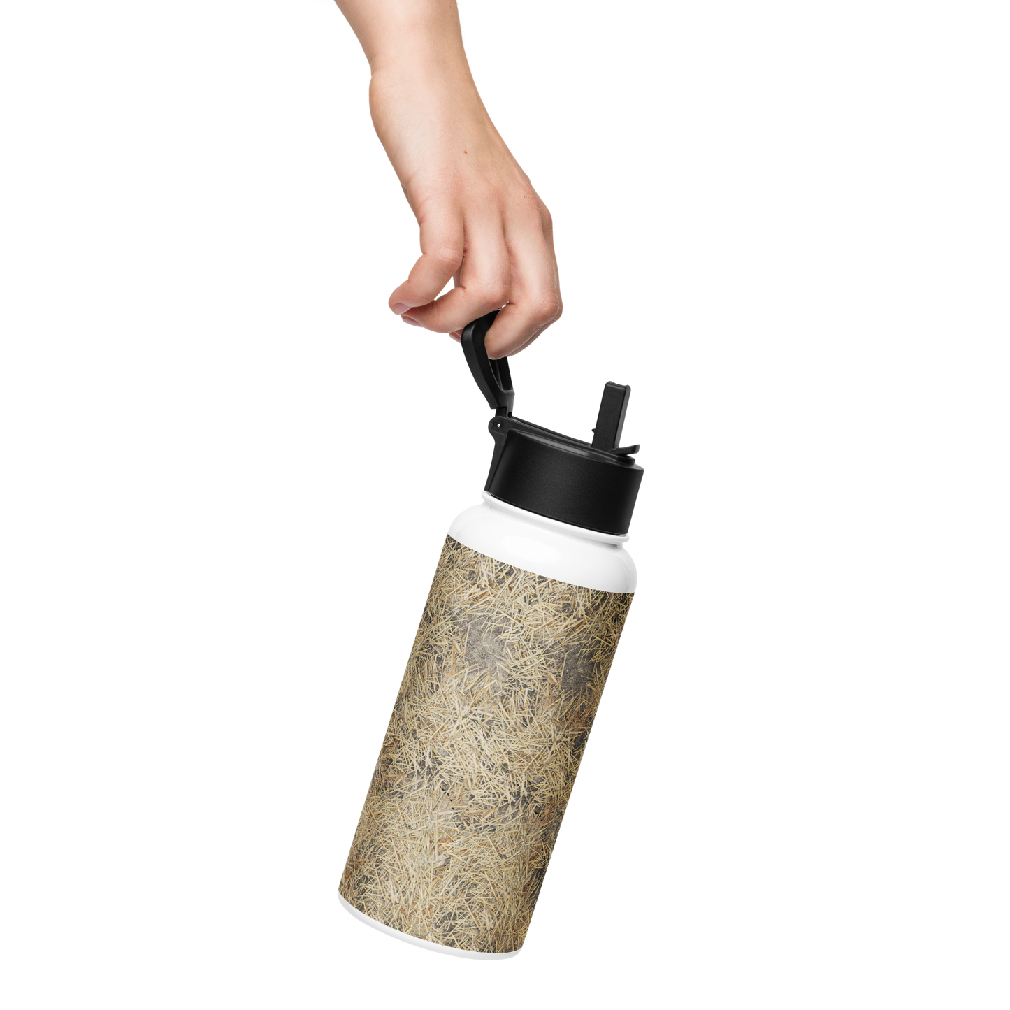 Prairie Stubble - Ongaro - Stainless steel water bottle with a straw lid