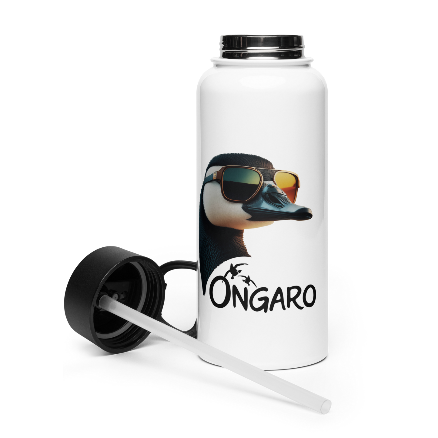 Cool Goose - Ongaro - Stainless steel water bottle with a straw lid