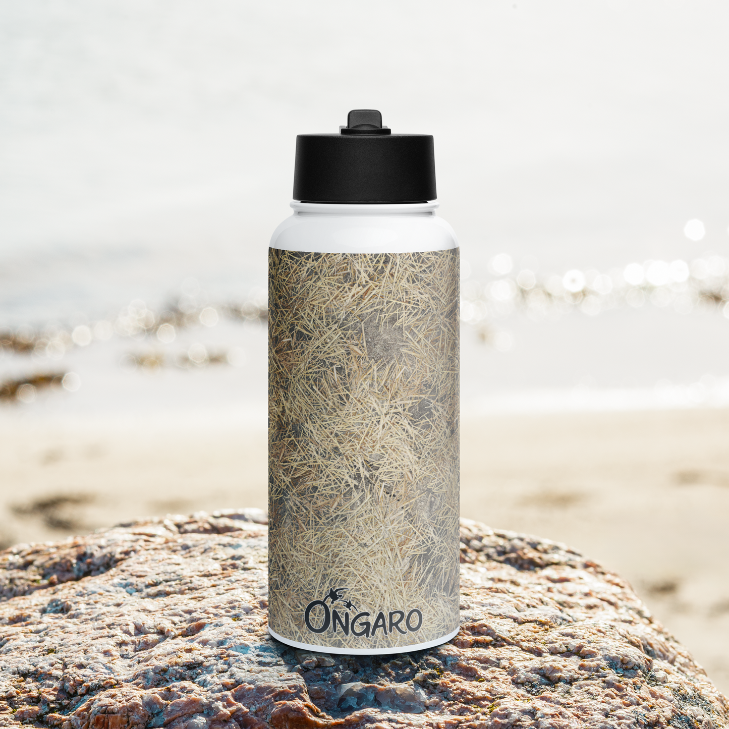 Prairie Stubble - Ongaro - Stainless steel water bottle with a straw lid