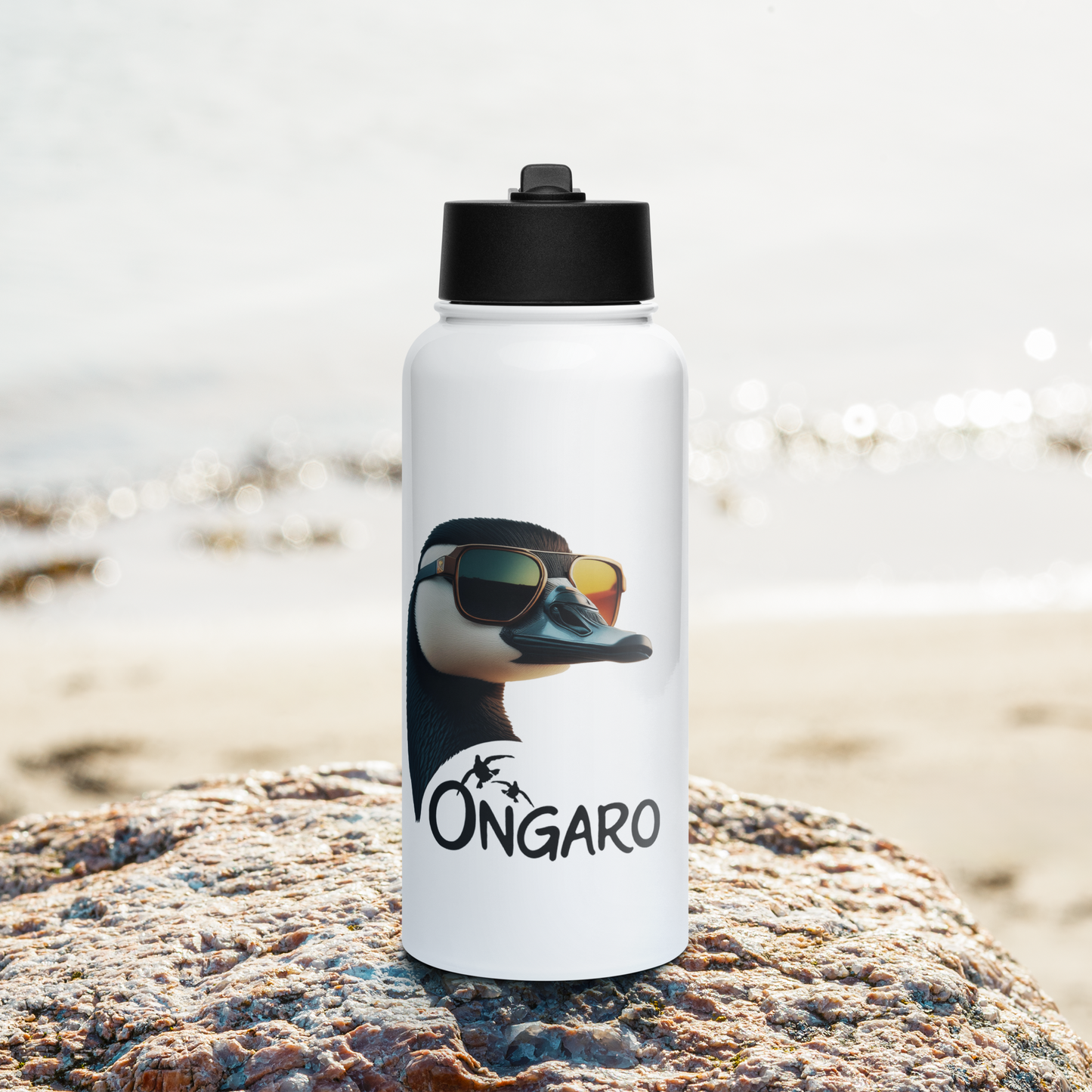 Cool Goose - Ongaro - Stainless steel water bottle with a straw lid