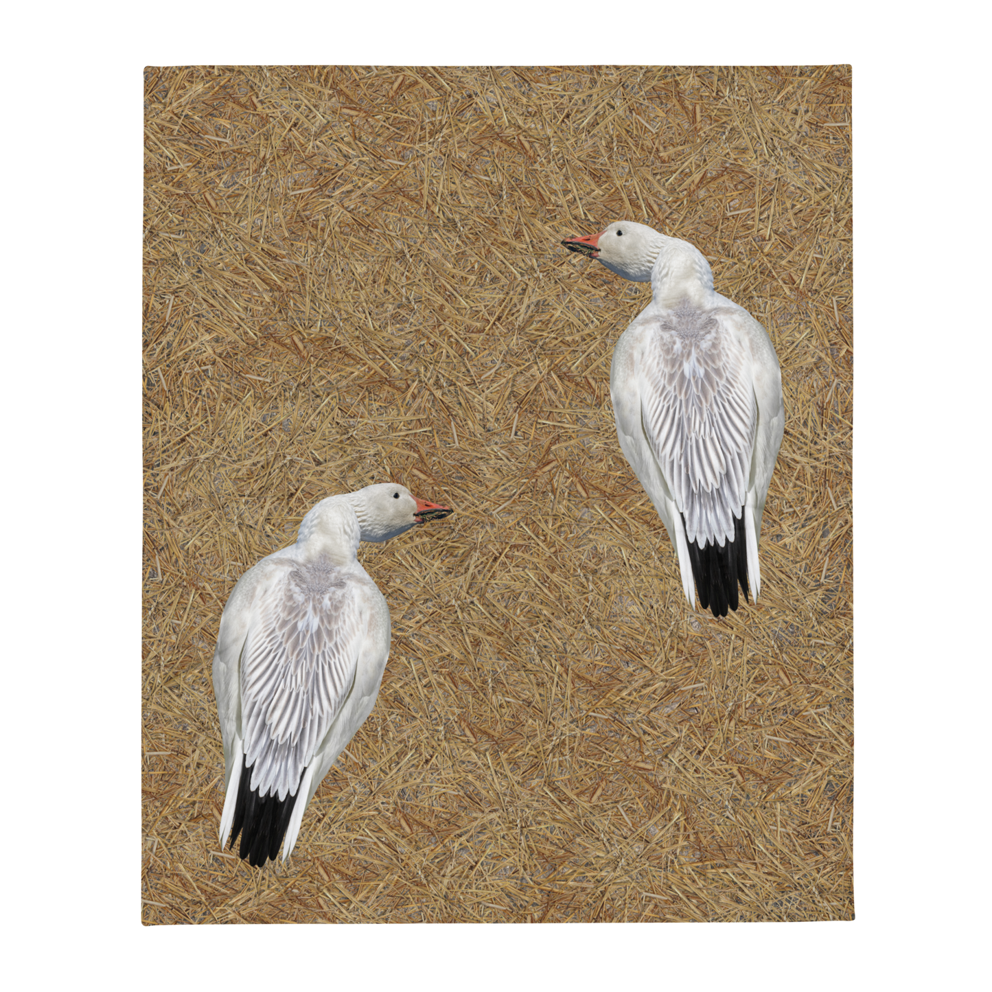 Prairie Stubble Snow Goose Cover Blanket