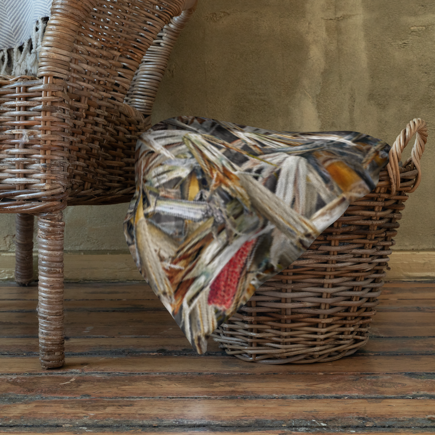 Brush Hogged Corn Cover Throw Blanket